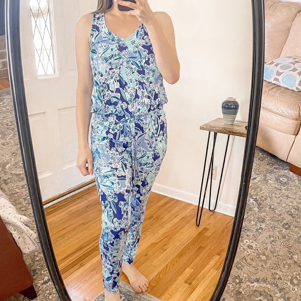 Lilly Pulitzer Paulina Jumpsuit Royal Purple Koalafications XS - Picture 4 of 10